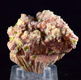 7ms EPIDOTE CALCITE CRYSTALS Cluster Peru Green Color Mineral Specimen C878