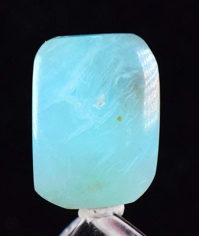 8carats BLUE OPAL CABOCHON Pendant Wire Wrap Caribean Turquoise Color Peru B916