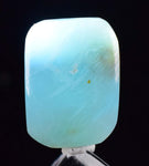 8carats BLUE OPAL CABOCHON Pendant Wire Wrap Caribean Turquoise Color Peru B916