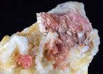 4.4cms RHODOCHROSITE RHOMBOHEDRAL QUARTZ Premium Miniature Crystals Huayllapon Pasto Bueno Mine Peru Collector Mineral Specimen R388