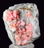 4.1cms RHODOCHROSITE RHOMBOHEDRAL QUARTZ Premium Miniature Crystals Huayllapon Pasto Bueno Mine Peru Collector Mineral Specimen R389