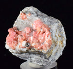 4.1cms RHODOCHROSITE RHOMBOHEDRAL QUARTZ Premium Miniature Crystals Huayllapon Pasto Bueno Mine Peru Collector Mineral Specimen R389