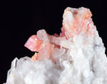 3.3cms RHODOCHROSITE RHOMBOHEDRAL QUARTZ Premium Miniature Crystals Huayllapon Pasto Bueno Mine Peru Collector Mineral Specimen R395