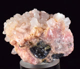 4.5cms RHODOCHROSITE ROSETTE QUARTZ  Peru Pink Crystals Needles Collector Mineral Specimen R398