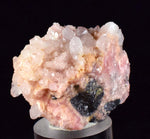 4.5cms RHODOCHROSITE ROSETTE QUARTZ  Peru Pink Crystals Needles Collector Mineral Specimen R398