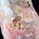 4.5cms RHODOCHROSITE ROSETTE QUARTZ  Peru Pink Crystals Needles Collector Mineral Specimen R398