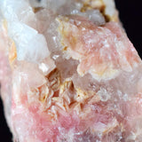 4.5cms RHODOCHROSITE ROSETTE QUARTZ  Peru Pink Crystals Needles Collector Mineral Specimen R398
