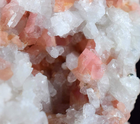 6.2cms RHODOCHROSITE RHOMBOHEDRAL QUARTZ Premium Miniature Crystals Huayllapon Pasto Bueno Mine Peru Collector Mineral Specimen R399