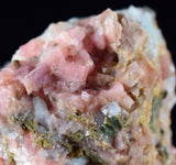 6.2cms RHODOCHROSITE RHOMBOHEDRAL QUARTZ Premium Miniature Crystals Huayllapon Pasto Bueno Mine Peru Collector Mineral Specimen R399