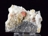 4.6cms RHODOCHROSITE RHOMBOHEDRAL QUARTZ Premium Miniature Crystals Huayllapon Pasto Bueno Mine Peru Collector Mineral Specimen R402