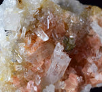 2.6cms RHODOCHROSITE RHOMBOHEDRAL QUARTZ Premium Miniature Crystals Huayllapon Pasto Bueno Mine Peru Collector Mineral Specimen R404