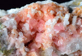 5.7cms RHODOCHROSITE RHOMBOHEDRAL QUARTZ Premium Miniature Crystals Huayllapon Pasto Bueno Mine Peru Collector Mineral Specimen R406