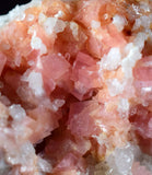 5.7cms RHODOCHROSITE RHOMBOHEDRAL QUARTZ Premium Miniature Crystals Huayllapon Pasto Bueno Mine Peru Collector Mineral Specimen R406