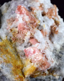 6cms RHODOCHROSITE RHOMBOHEDRAL QUARTZ Premium Miniature Crystals Huayllapon Pasto Bueno Mine Peru Collector Mineral Specimen R407
