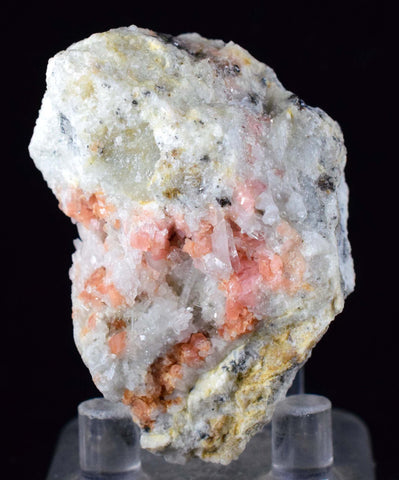 4.9cms RHODOCHROSITE RHOMBOHEDRAL QUARTZ Premium Miniature Crystals Huayllapon Pasto Bueno Mine Peru Collector Mineral Specimen R408