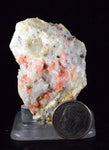 4.9cms RHODOCHROSITE RHOMBOHEDRAL QUARTZ Premium Miniature Crystals Huayllapon Pasto Bueno Mine Peru Collector Mineral Specimen R408
