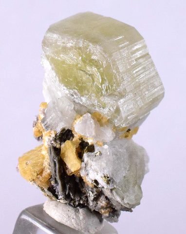 3.1cms APATITE SIDERITE QUARTZ Crystals Chalcopyrite Bornite Peru Mineral Specimen A489