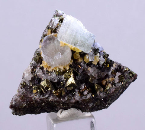 3.6cms APATITE SIDERITE QUARTZ Crystals Chalcopyrite Bornite Pyrite Peru Mineral Specimen A492