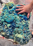 50cms MUSEUM NATURAL CHALCANTHITE  Giant Peru Copper Botryoidal Crystals Druzy Translucent Electric Blue Shiny Mineral Specimen