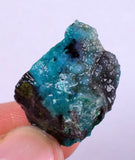 8.6grs GEM SILICA CHRYSOCOLLA Blue Chalcedony Rough Peru Mineral Specimen S71