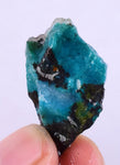 8.6grs GEM SILICA CHRYSOCOLLA Blue Chalcedony Rough Peru Mineral Specimen S71