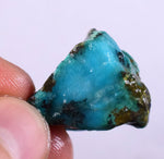 8.2grs GEM SILICA CHRYSOCOLLA Blue Chalcedony Rough Peru Mineral Specimen S75