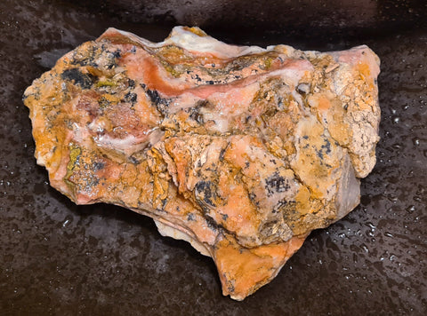 29cm 3kg PINK OPAL SCULPTURE  U S A - M A P Natural Peru Quartz Palygorskite Suizeki Decorator Translucent Coral Color Mineral Specimen P217