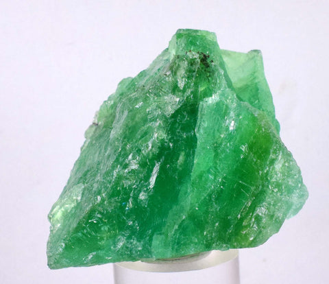6.3cms EMERALD GREEN FLUORITE Blue Peru Huanzala Mine New Find Rare Gemmy Shiny Crystals Collector Mineral Specimen K70