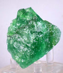 6.3cms EMERALD GREEN FLUORITE Blue Peru Huanzala Mine New Find Rare Gemmy Shiny Crystals Collector Mineral Specimen K70
