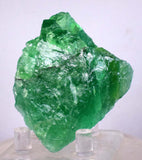 6.3cms EMERALD GREEN FLUORITE Blue Peru Huanzala Mine New Find Rare Gemmy Shiny Crystals Collector Mineral Specimen K70