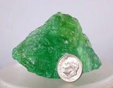 6.1cms EMERALD GREEN FLUORITE Blue Peru Huanzala Mine New Find Rare Gemmy Shiny Crystals Collector Mineral Specimen K71