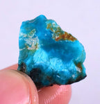 13carats GEM SILICA CHRYSOCOLLA Chalcedony Peru High Yield New Find Rough Sky Blue Translucent Rare Mineral Specimen S66