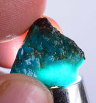 13carats GEM SILICA CHRYSOCOLLA Chalcedony Peru High Yield New Find Rough Sky Blue Translucent Rare Mineral Specimen S66