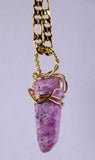 3.1 cms RUBY CRYSTAL CORUNDUM Pendant Necklace Wire Wrapping Jewelry Handicraft Natural Rough Red Tanzania Mineral Specimen J533