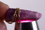 3.1 cms RUBY CRYSTAL CORUNDUM Pendant Necklace Wire Wrapping Jewelry Handicraft Natural Rough Red Tanzania Mineral Specimen J533
