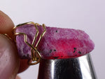 3.1 cms RUBY CRYSTAL CORUNDUM Pendant Necklace Wire Wrapping Jewelry Handicraft Natural Rough Red Tanzania Mineral Specimen J533