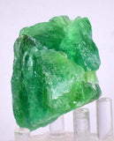 6.3cms EMERALD GREEN FLUORITE Blue Peru Huanzala Mine New Find Rare Gemmy Shiny Crystals Collector Mineral Specimen K70