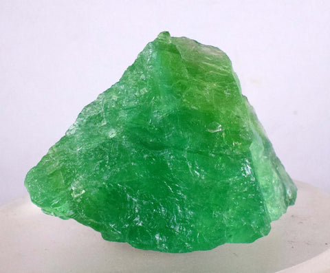 6.1cms EMERALD GREEN FLUORITE Blue Peru Huanzala Mine New Find Rare Gemmy Shiny Crystals Collector Mineral Specimen K71
