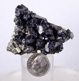 4.7cms SPHALERITE QUARTZ PYRITE Crystals Mineral Specimen Peru Collector M200