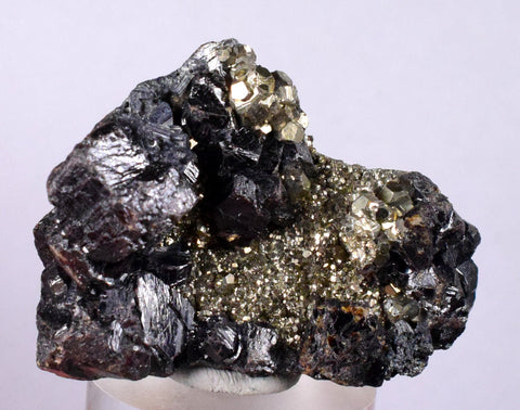 3.9cms SPHALERITE PYRITE Crystals Mineral Specimen Peru Collector M205