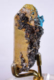 6.9cms QUARTZ CHRYSOCOLLA TENTADORA Mine Peru Grape Botryoidal Stalactite Crystals Rare Ajoite (?) Heterogenite (?) Mineral Specimen ce885