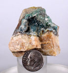 4.1cms DRUZY CHRYSOCOLLA QUARTZ Lily Mine Peru  Malachite Stalactite Suiseki Mineral Specimen DE218