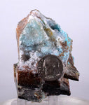 6.2cms DRUZY CHRYSOCOLLA QUARTZ Lily Mine Peru  Malachite Stalactite Suiseki Mineral Specimen DE219