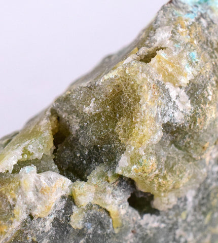 5.5cms DRUZY CHRYSOCOLLA QUARTZ Lily Mine Peru  Malachite Stalactite Suiseki Mineral Specimen DE222