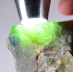 5.5cms DRUZY CHRYSOCOLLA QUARTZ Lily Mine Peru  Malachite Stalactite Suiseki Mineral Specimen DE222