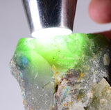 5.5cms DRUZY CHRYSOCOLLA QUARTZ Lily Mine Peru  Malachite Stalactite Suiseki Mineral Specimen DE222