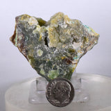 5.5cms DRUZY CHRYSOCOLLA QUARTZ Lily Mine Peru  Malachite Stalactite Suiseki Mineral Specimen DE222