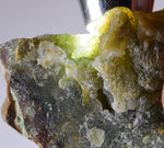5.5cms DRUZY CHRYSOCOLLA QUARTZ Lily Mine Peru  Malachite Stalactite Suiseki Mineral Specimen DE222