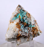 5.9cms CHRYSOCOLLA MALACHITE SELENITE Crystals Peru Quartz Calcite Barite ? Brochantite ? Ajoite ? Rosasite ? Mineral Specimen   Peru C904