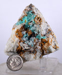 5.9cms CHRYSOCOLLA MALACHITE SELENITE Crystals Peru Quartz Calcite Barite ? Brochantite ? Ajoite ? Rosasite ? Mineral Specimen   Peru C904